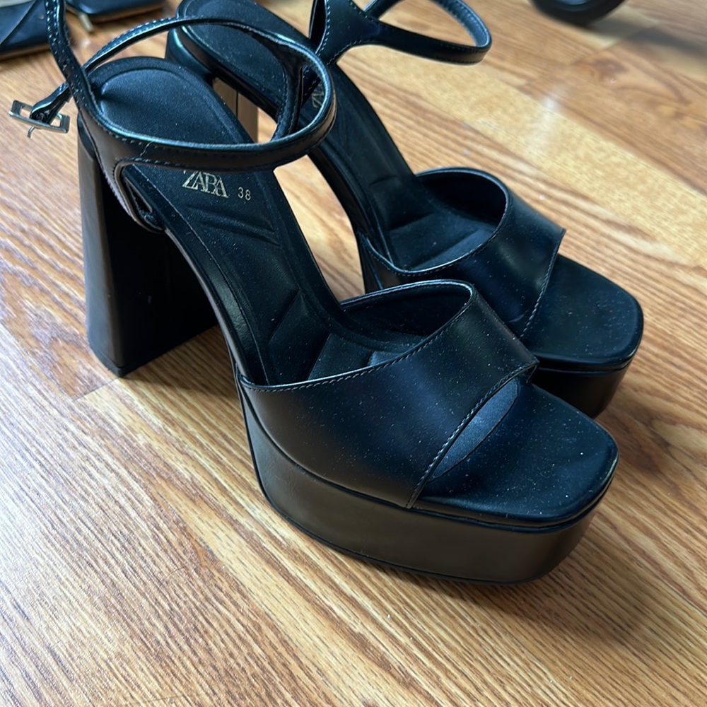 Black Platform High Heels